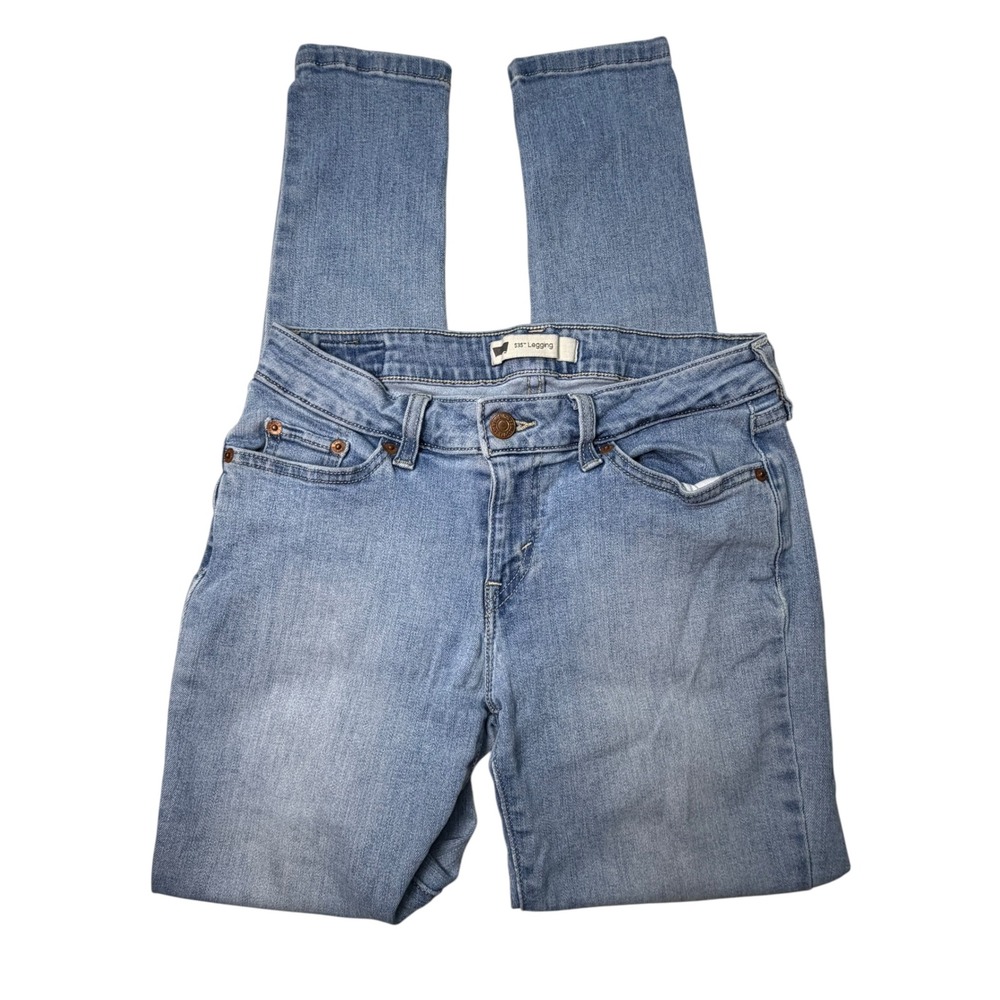 Levis 535 Jeggings Women's W26 L28 Light Wash Blue‎ Super Skinny Denim Low Rise